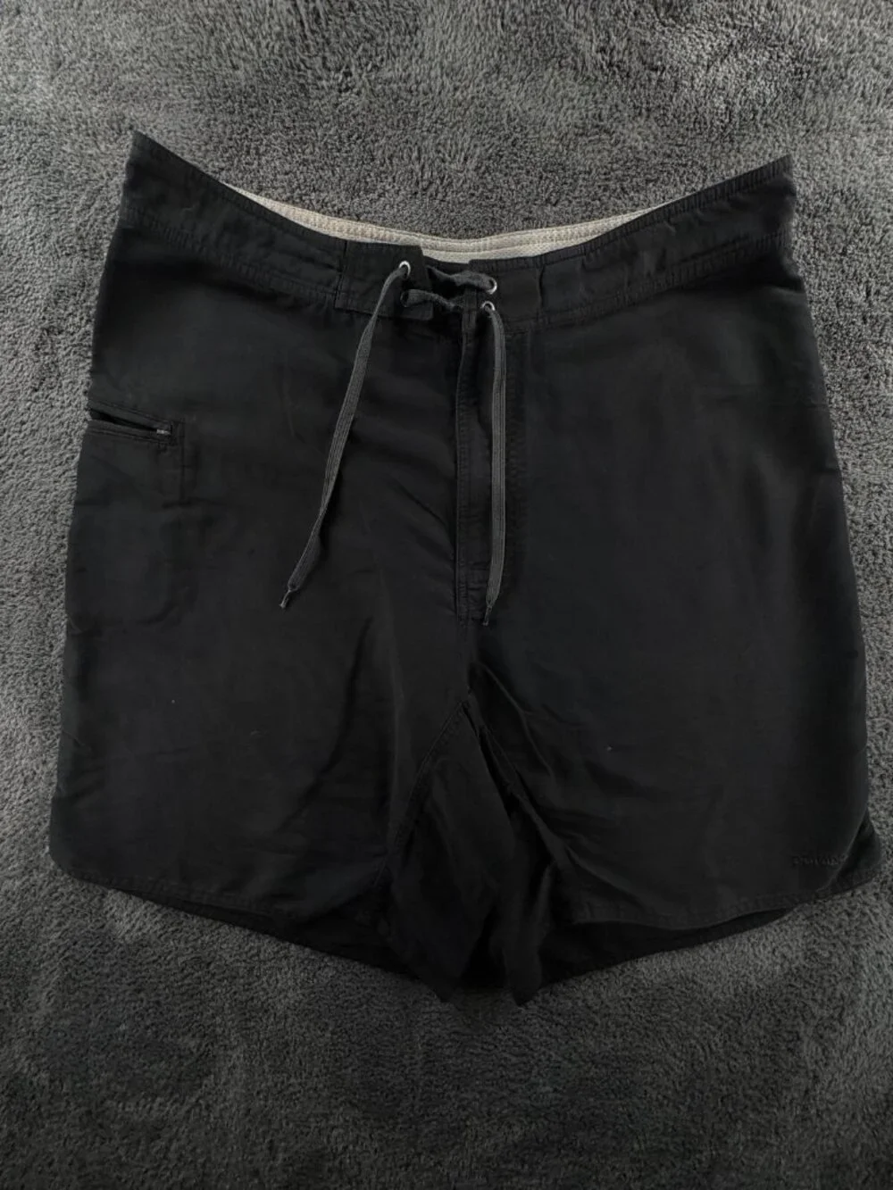 Patagonia Swim Trunk Men Board Shorts Adult Swimming Size 35 Nylon Dark Gray